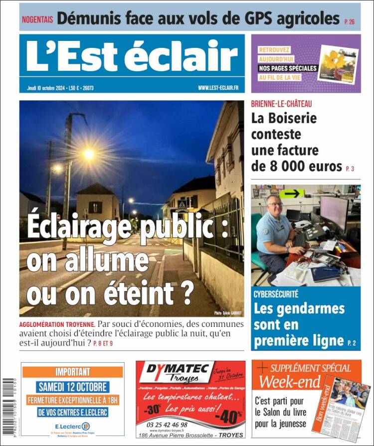 Portada de L'Est Eclair (Francia)
