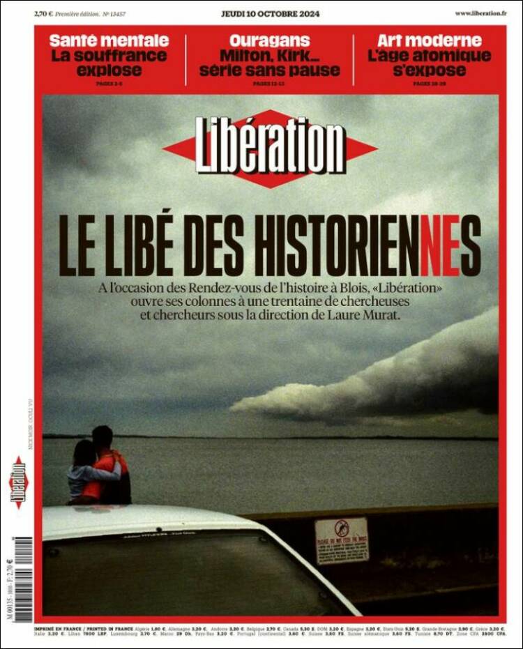 Portada de Libération (Francia)