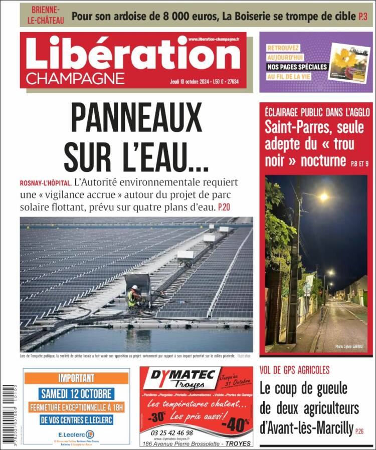 Portada de Libération Champagne (Francia)