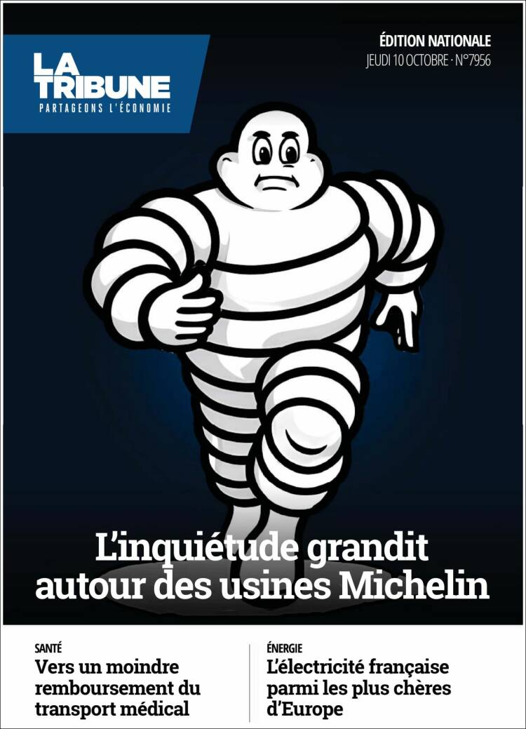 Portada de La Tribune (Francia)
