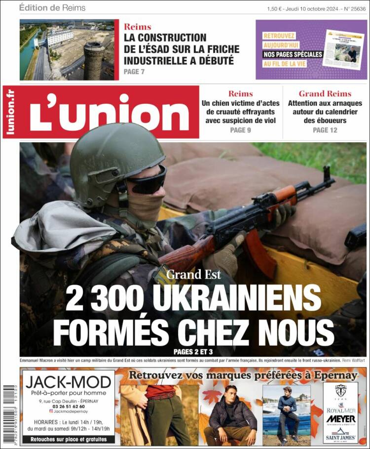Portada de L'Union (Francia)