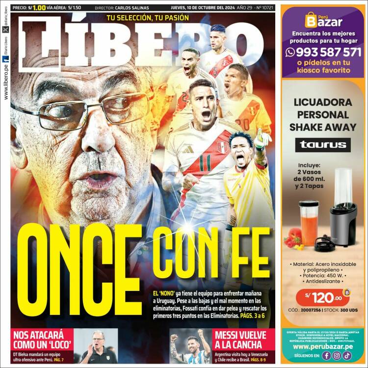 Portada de Líbero (Peru)