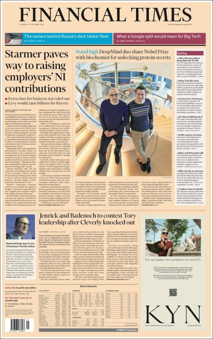 Portada de Financial Times (United Kingdom)