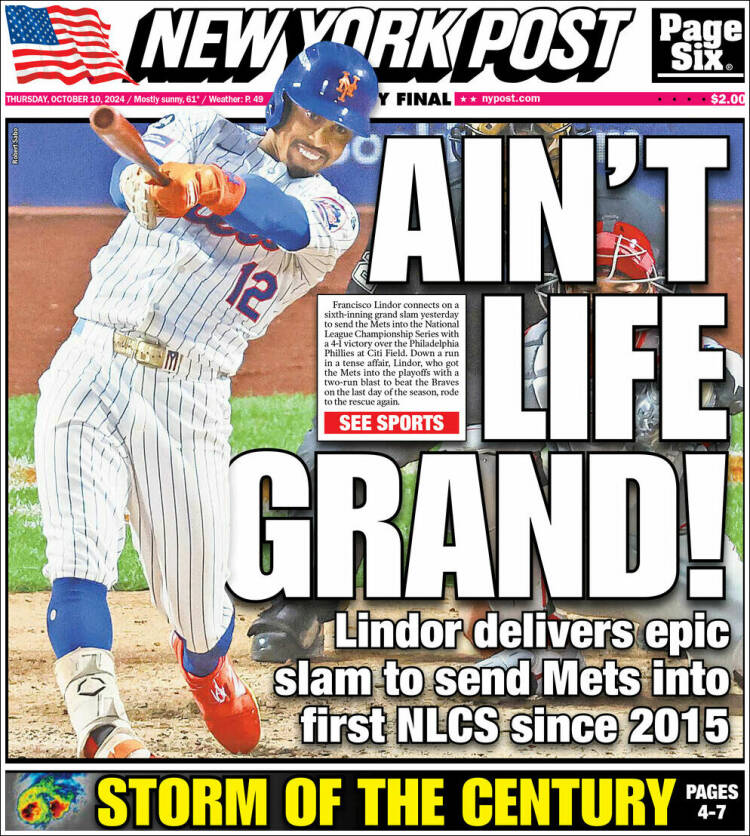 Portada de New York Post (USA)