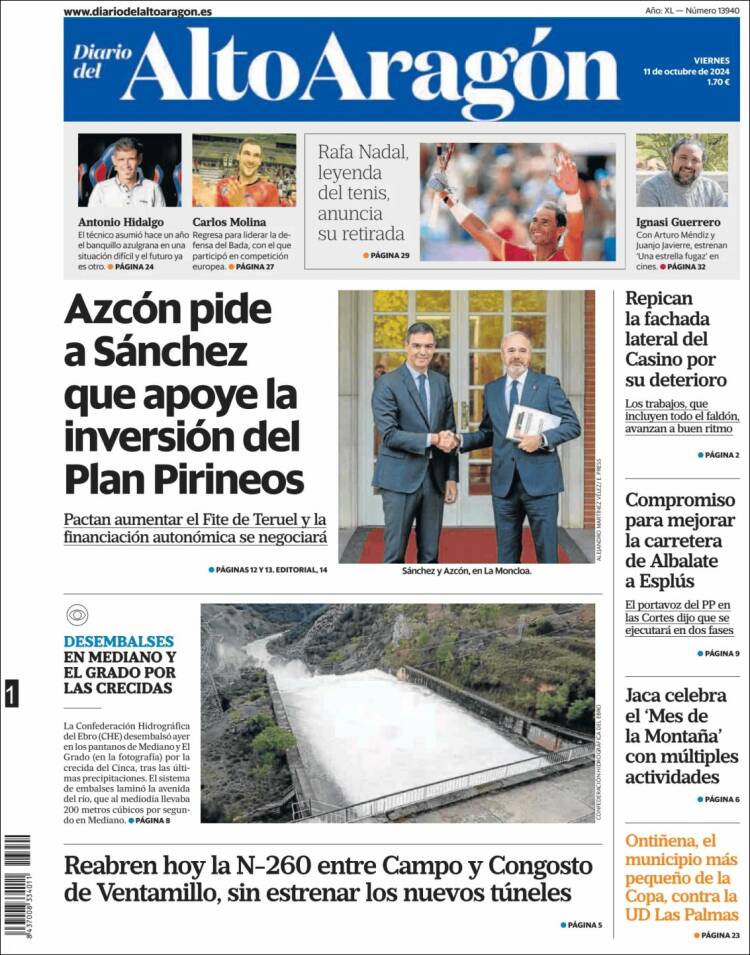 Portada de Diario del AltoAragón (España)