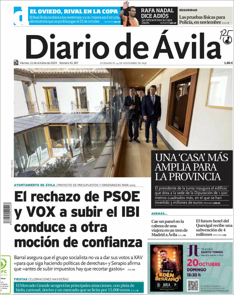 Portada de Diario de Ávila (España)