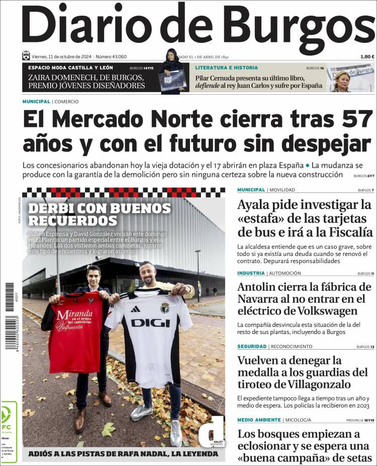 Portada de Diario de Burgos (España)