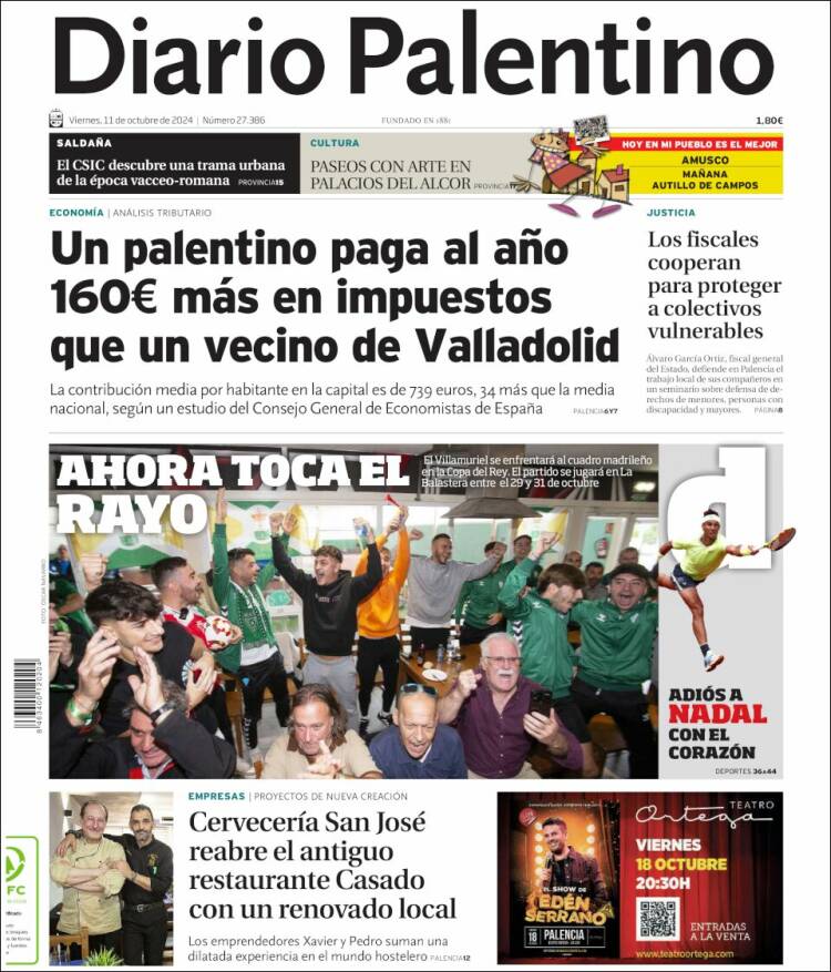 Portada de Diario Palentino (España)