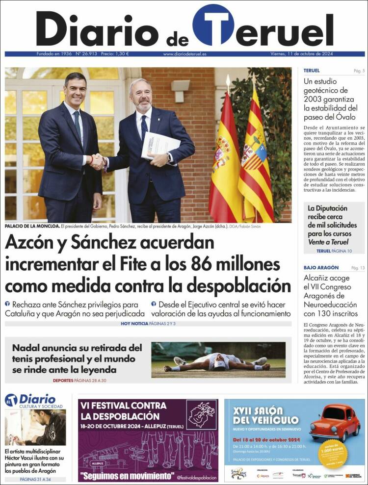 Portada de Diario de Teruel (España)