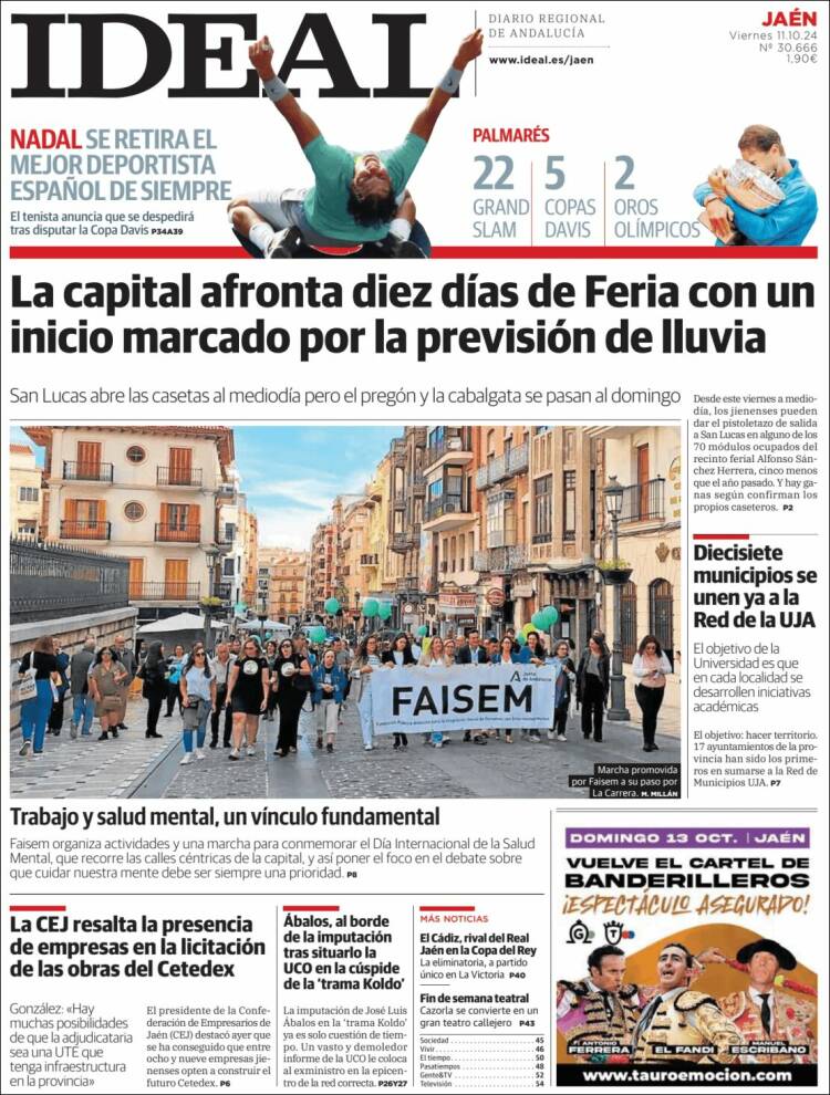 Portada de El Ideal de Jaén (España)