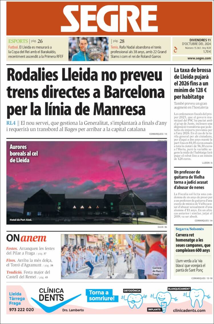 Portada de Segre (España)