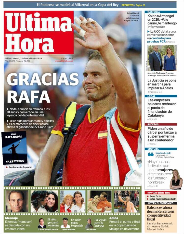 Portada de Última Hora (España)