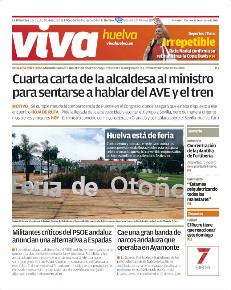 Portada de Viva Huelva (España)