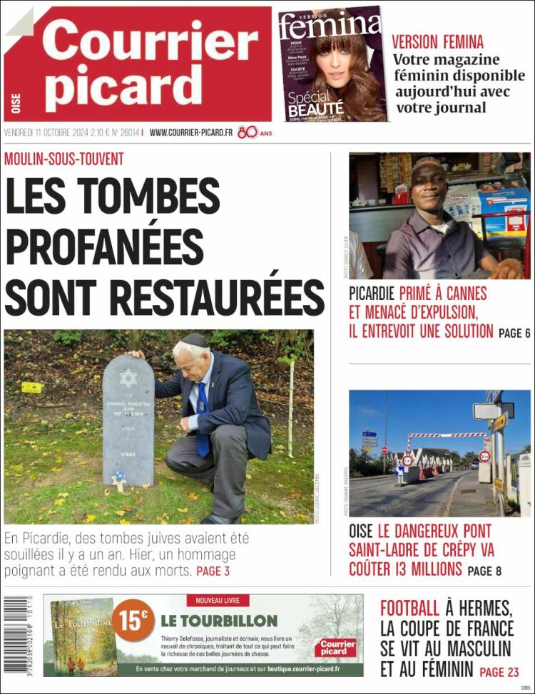 Portada de Courrier Picard (Francia)