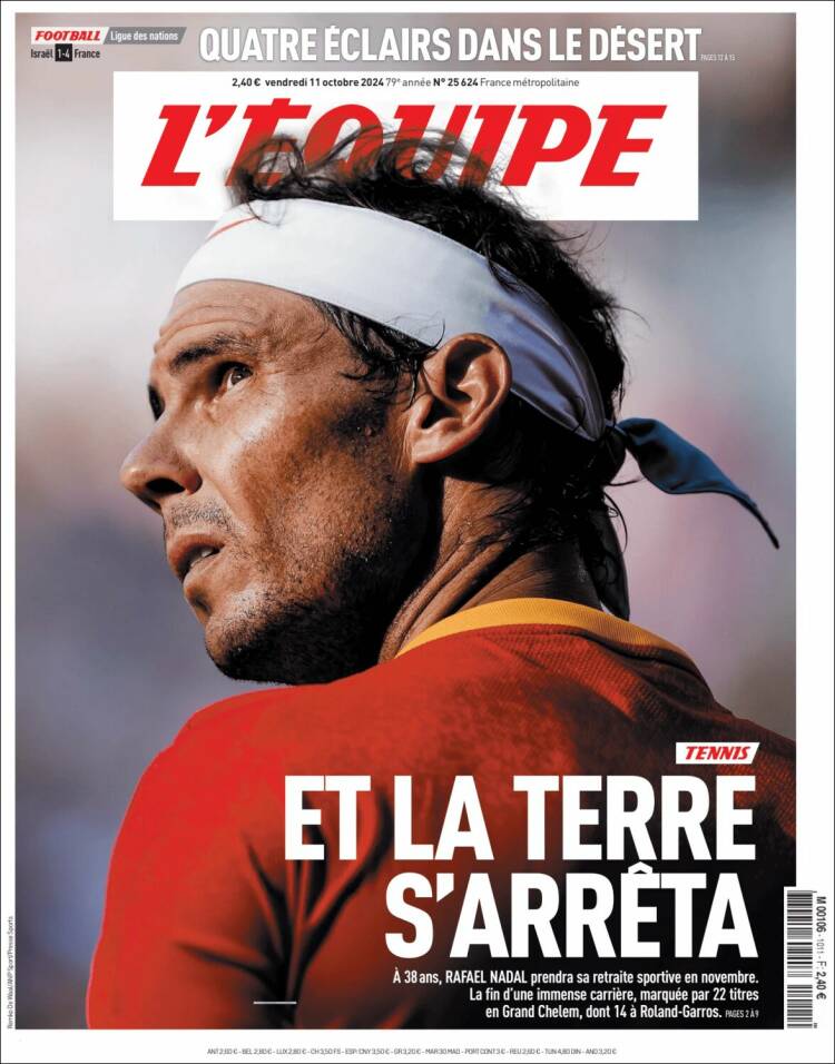 Portada de L'Equipe (Francia)