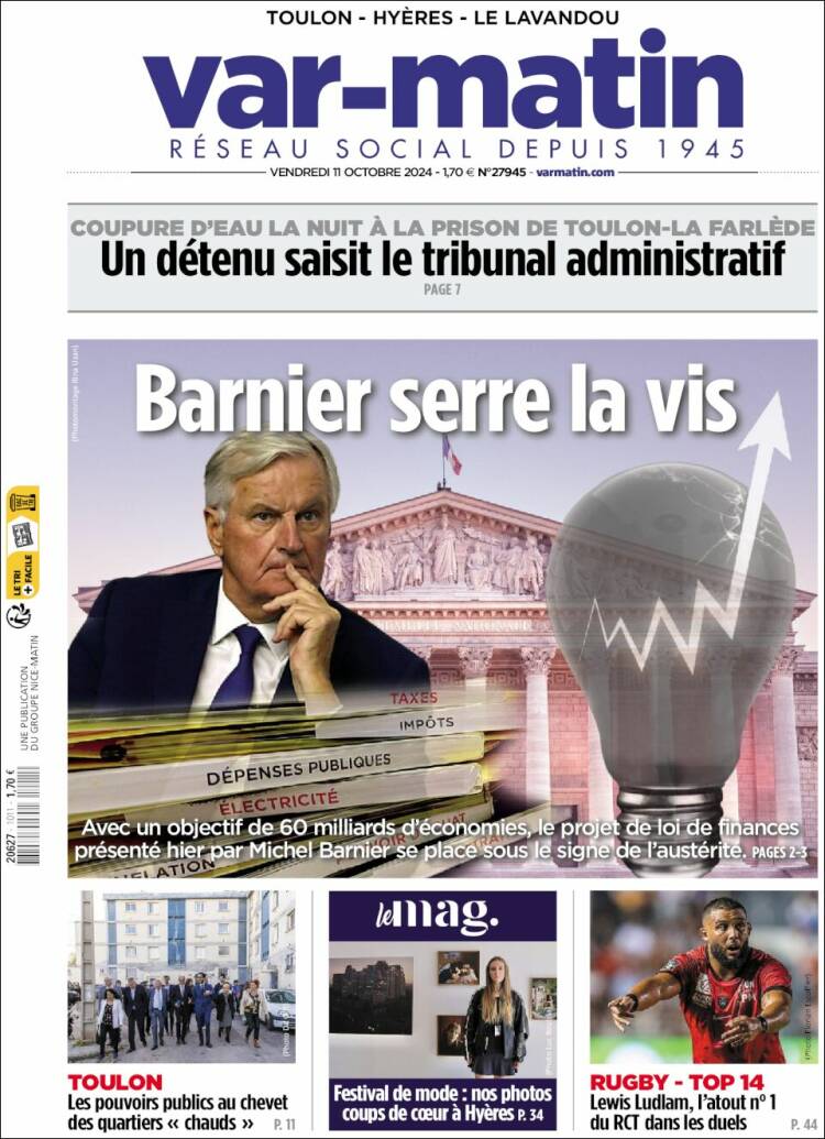 Portada de Var-Matin (Francia)