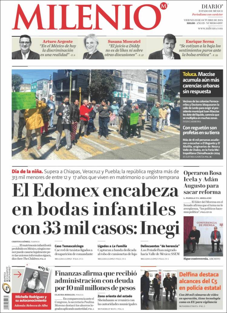 Portada de Milenio - Estado de México (Mexico)