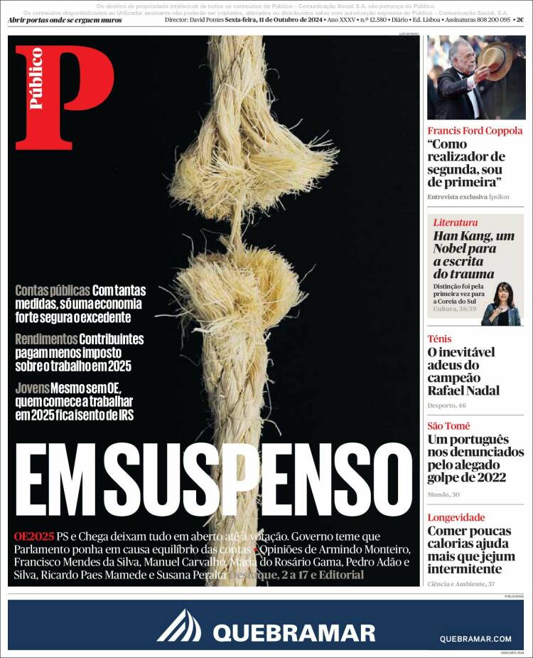 Portada de Público (Portugal)