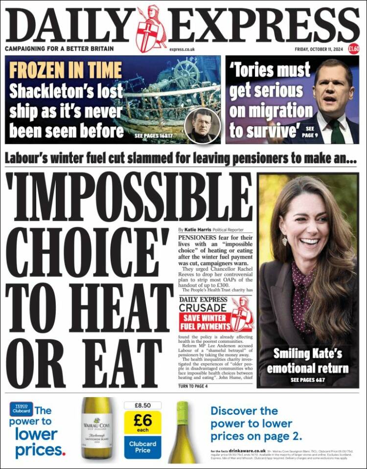 Portada de Daily Express (United Kingdom)