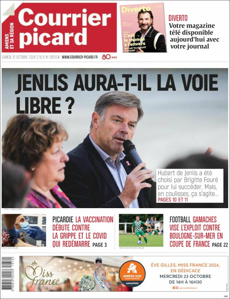 Portada de Courrier Picard (Francia)
