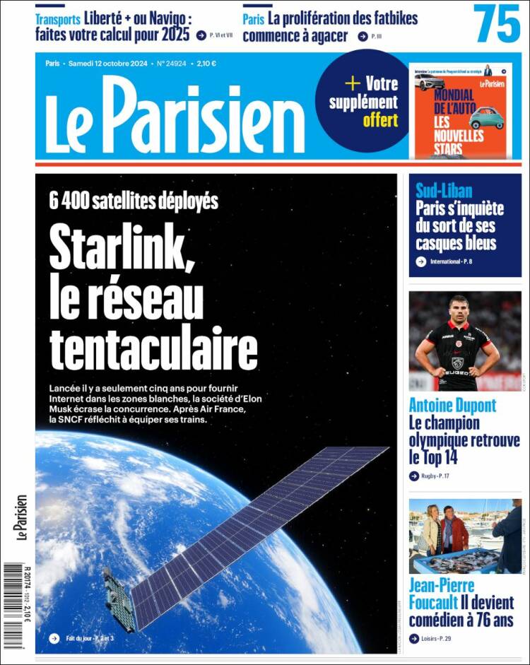 Portada de Le Parisien (Francia)