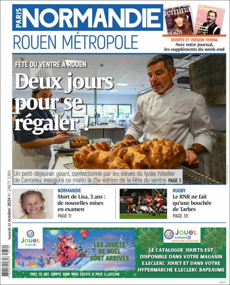 Portada de Paris Normandie (Francia)