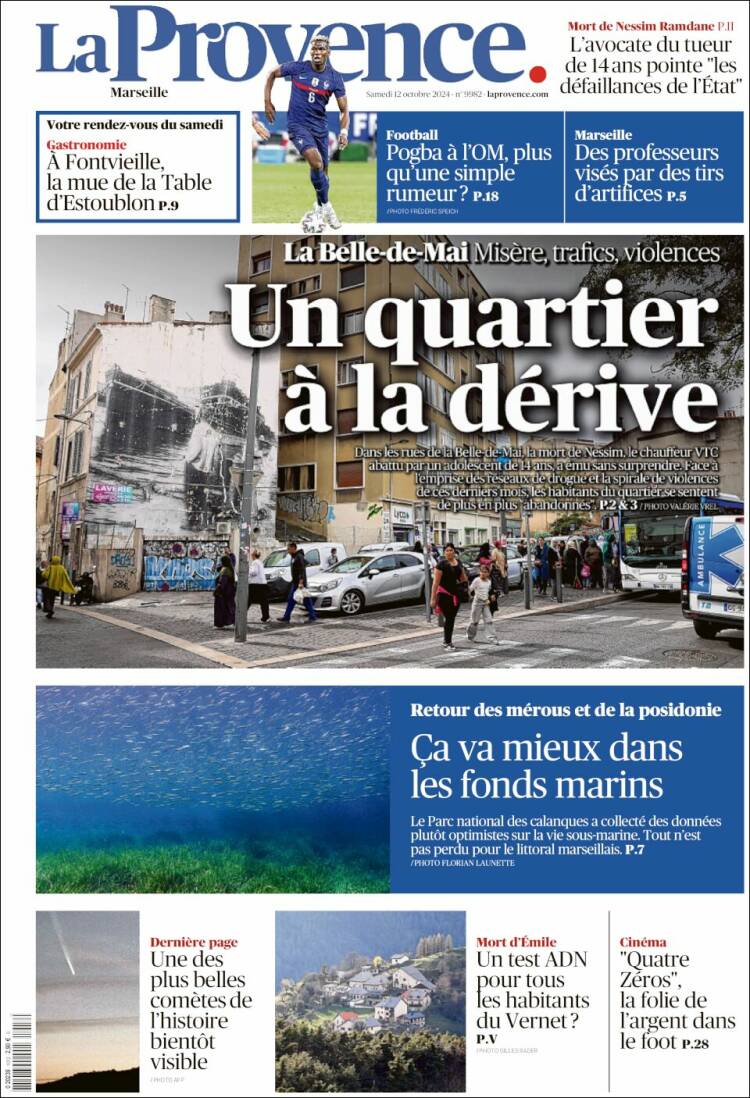 Portada de La Provence (Francia)