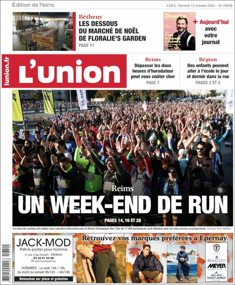 Portada de L'Union (Francia)