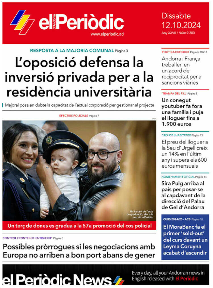 Portada de El Periòdic d'Andorra (Andorra)