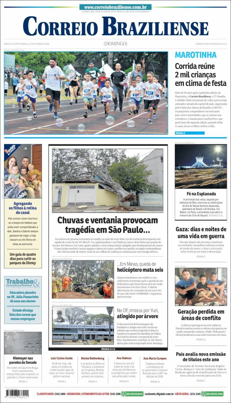 Portada de Correio Braziliense (Brasil)