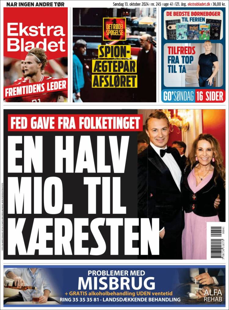 Portada de Ekstra Bladet (Dinamarca)