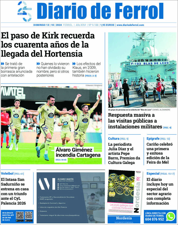 Portada de Diario de Ferrol (España)