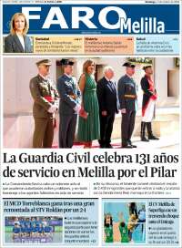 Portada de El Faro de Melilla (España)