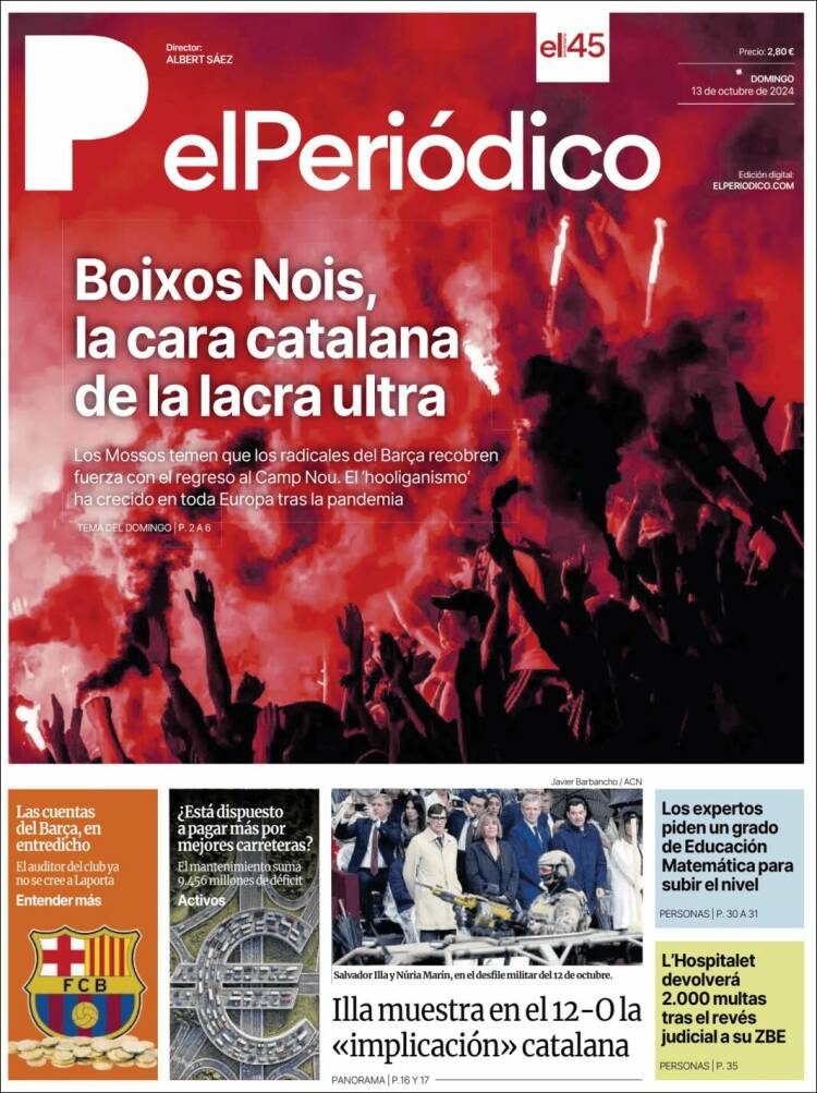 Portada de El Periódico (España)