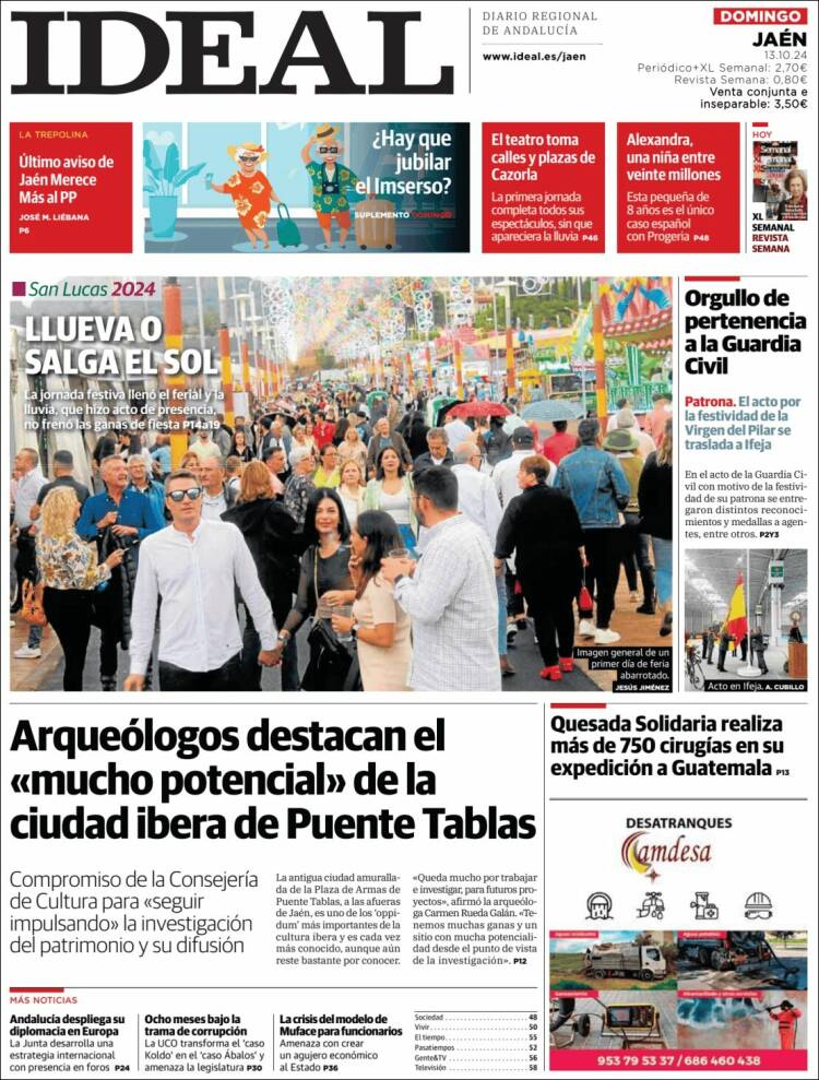 Portada de El Ideal de Jaén (España)