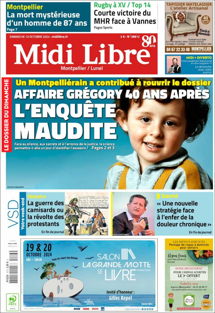 Portada de Midi Libre (Francia)