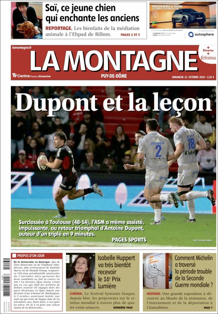 Portada de La Montagne (Francia)