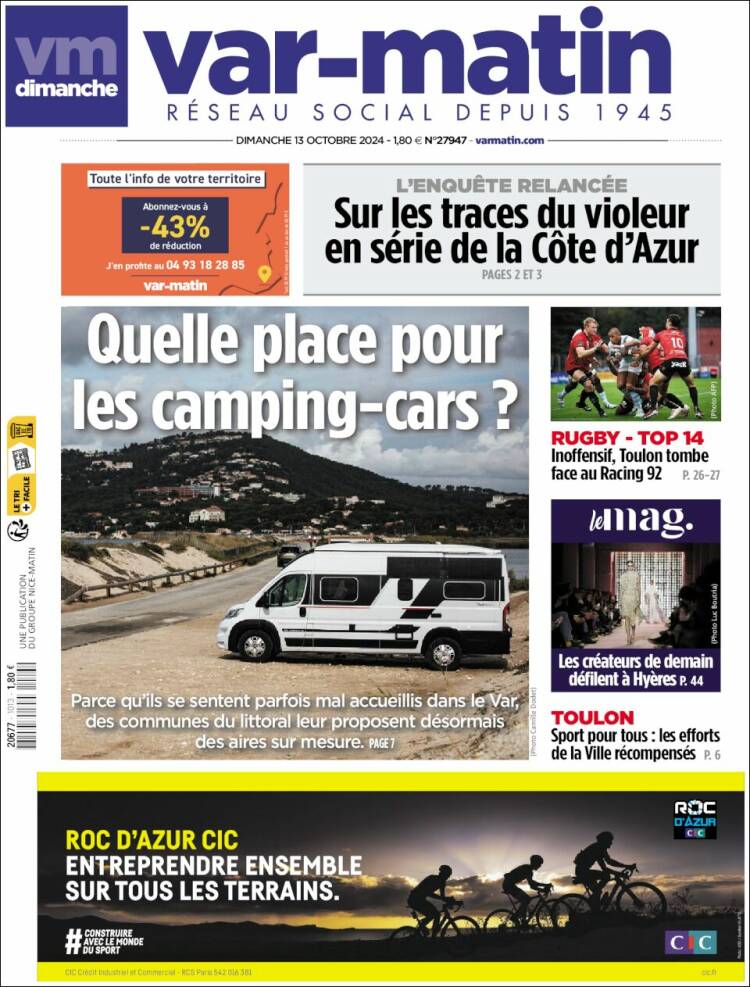 Portada de Var-Matin (Francia)