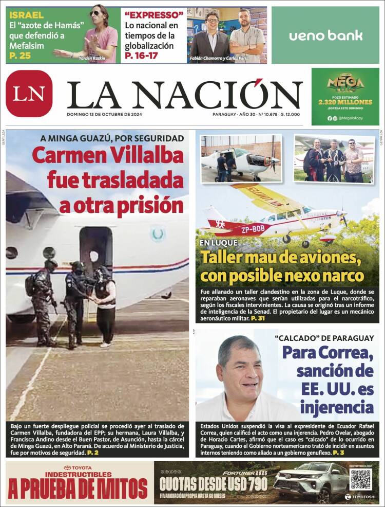 Portada de La Nación (Paraguay)