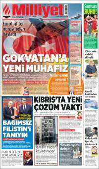 Portada de Milliyet (Turquía)