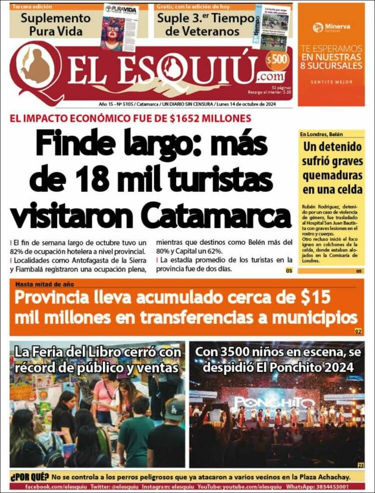 Portada de El Esquiu (Argentina)