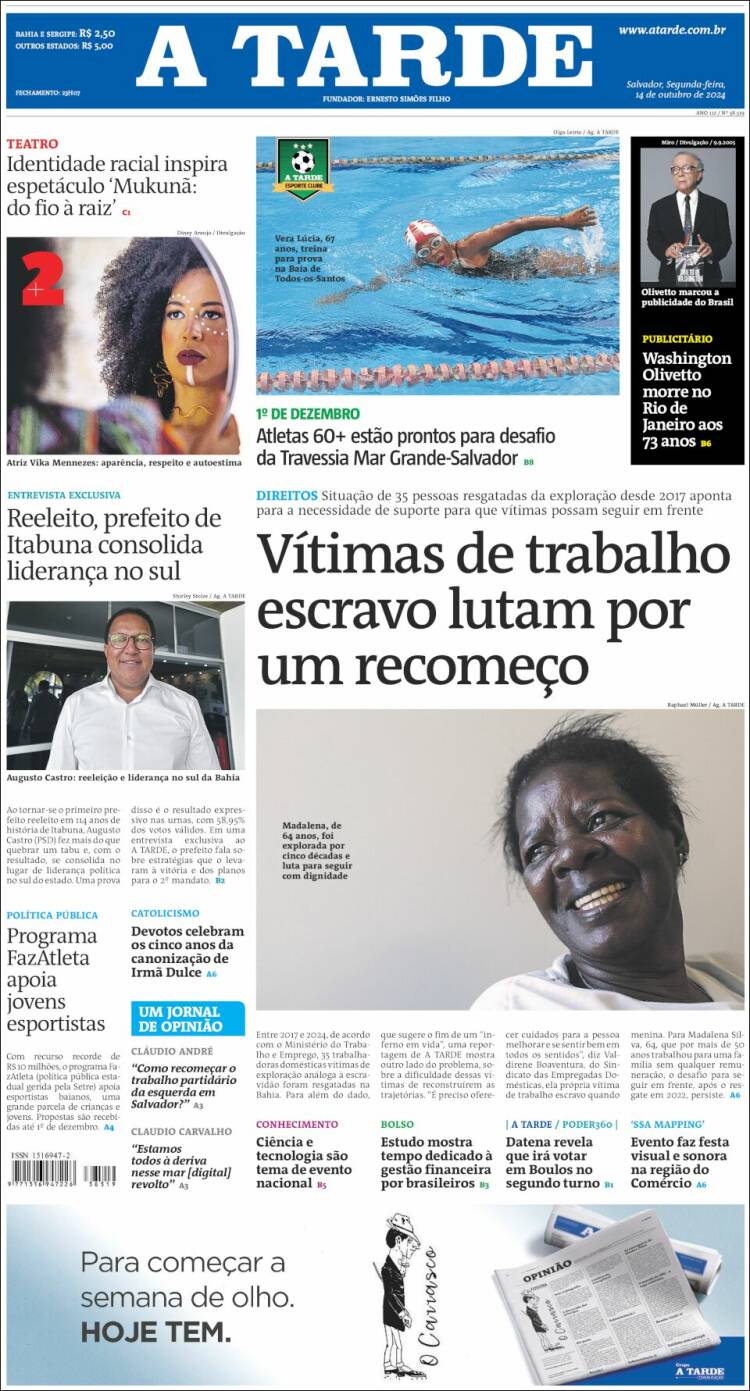 Portada de Diário A Tarde (Brasil)