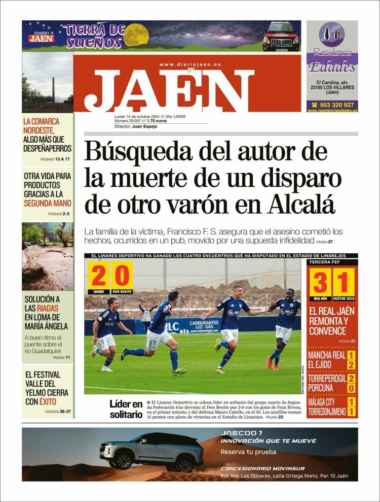 Portada de Diario Jaén (España)