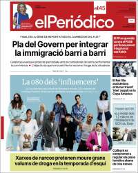 Portada de El Periódico de Catalunya (España)