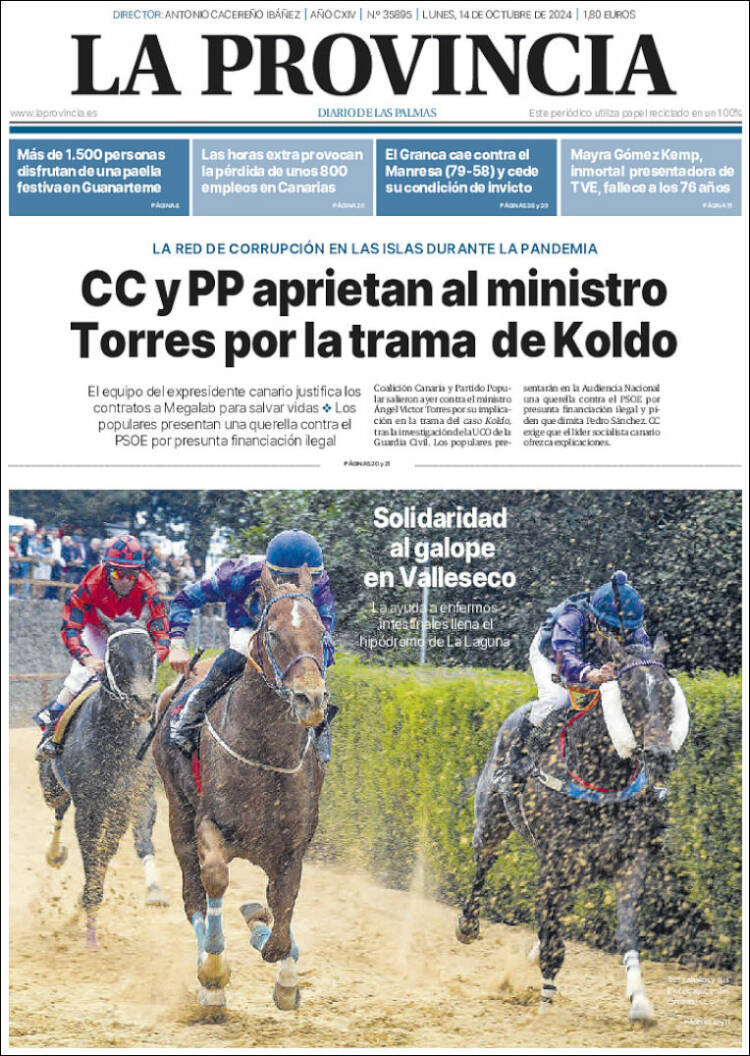 Portada de La Provincia (España)