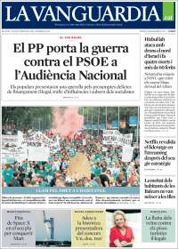 Portada de La Vanguardia (España)