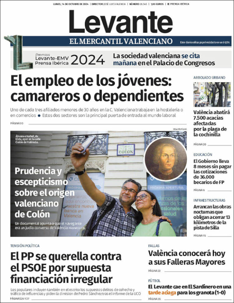 Portada de Levante (España)