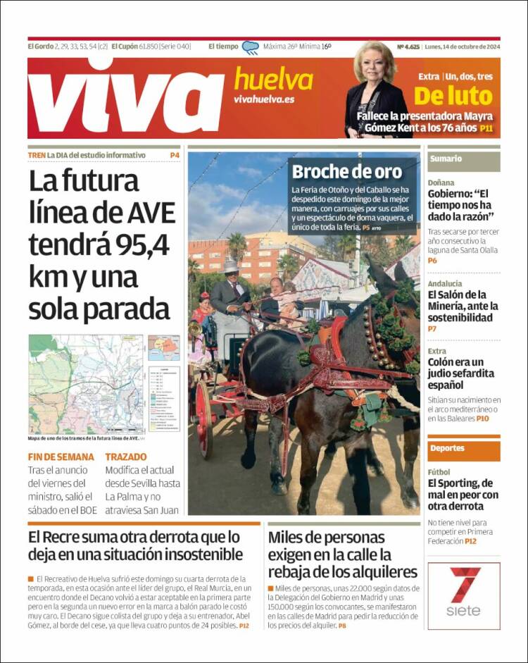 Portada de Viva Huelva (España)