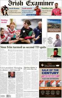 Portada de Irish Examiner (Irlanda)