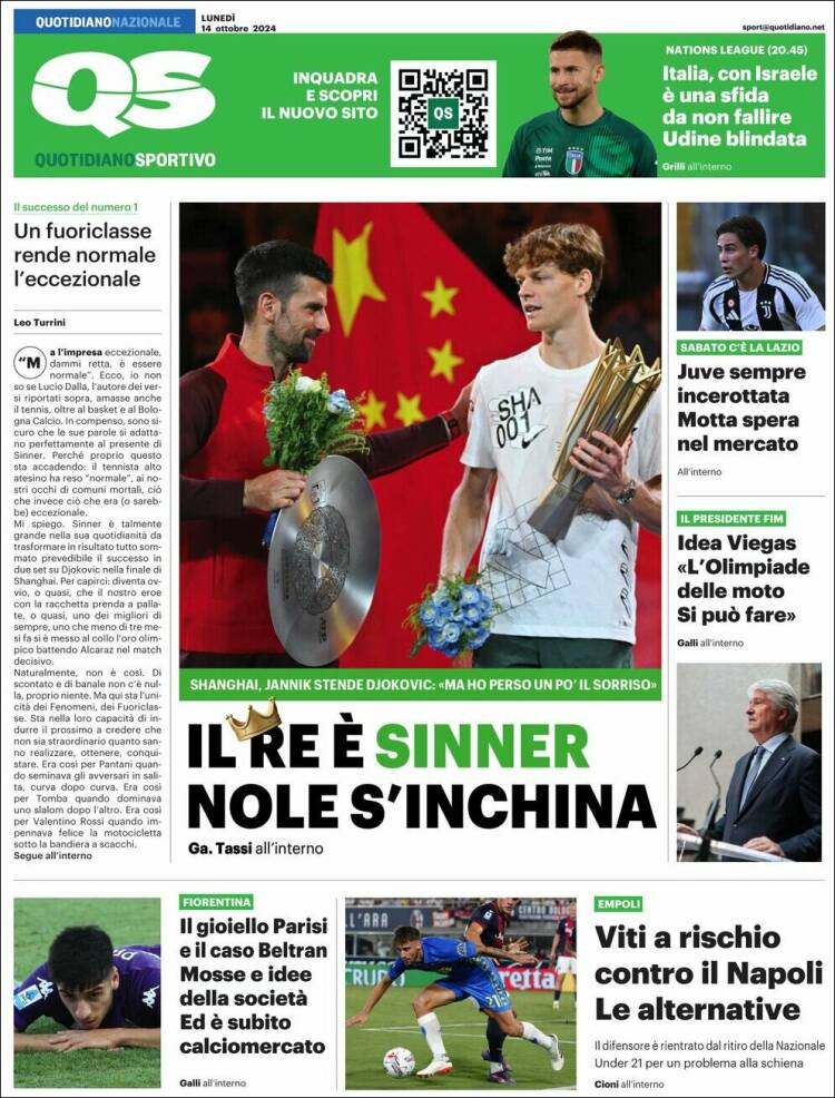 Portada de Quotidiano Sportivo (Italia)